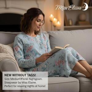 Miss Elaine Medium Floral Patterned Nightgown Sleepwear